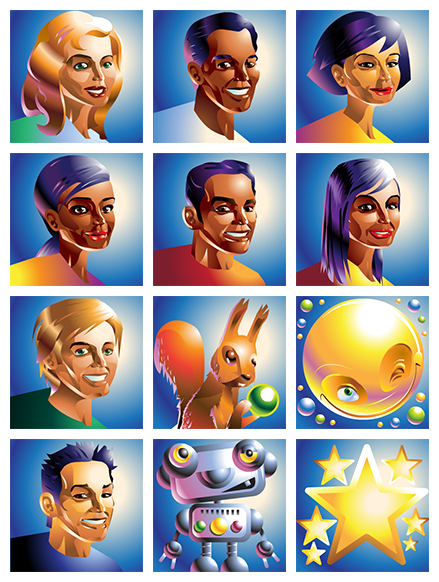 Avatarbilder im Bingo Room