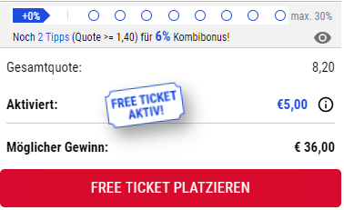 Free Ticket aktiv