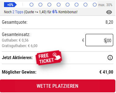 Free Ticket aktivieren