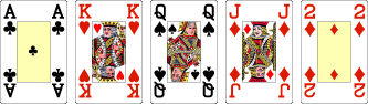 Strasse aus vier Karten