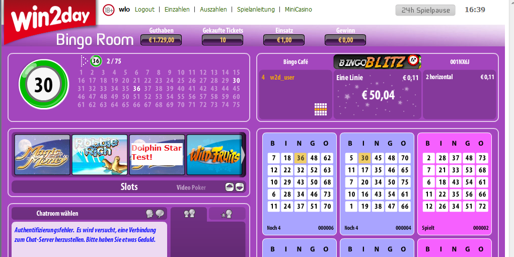 Bingo im Jahr 2012